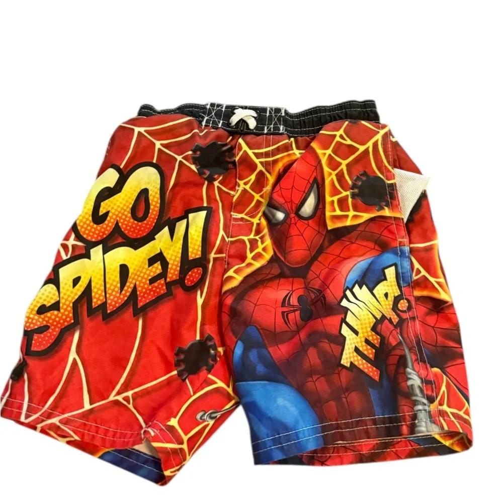 Marvel Spider-Man Boys Board Shorts Swim Trunks 18 Months Mesh Briefs Pockets